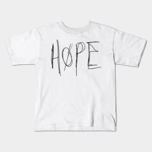 Hope - Alexander Calvert handwriting - black font Kids T-Shirt